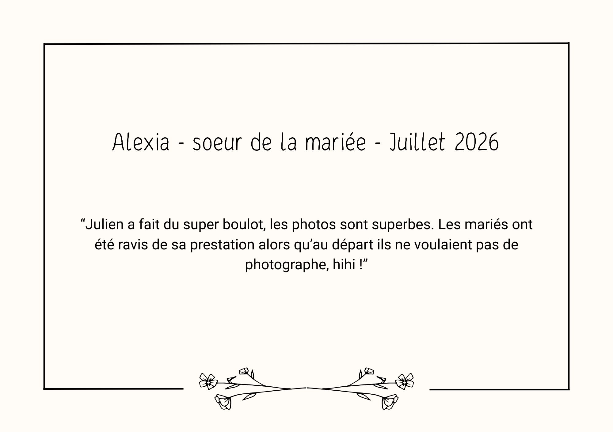 avis sur julien cheron photographe